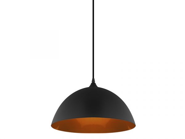 COLGANTE TASCHIBRA BROOKLYN 1XE27 NEGRO F.+ COBRE - Imagen 3