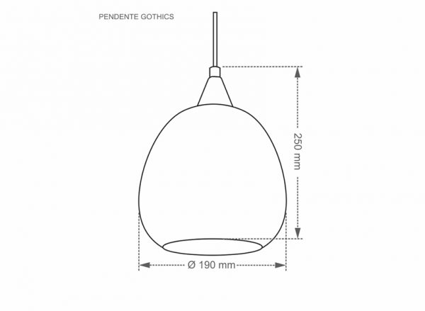 COLGANTE TASCHIBRA GOTHICS 1XE14 CLARO - Imagen 4
