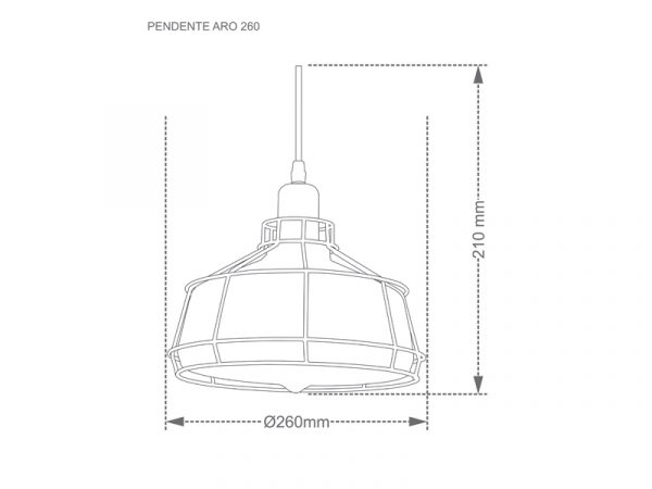 COLGANTE TASCHIBRA ARO 260 1XE27 AMBAR - Imagen 2