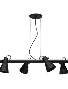 COLGANTE TASCHIBRA CHICAGO 4XE27 NEGRO MATE
