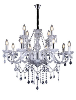 LUSTRE DE CRISTAL TASCHIBRA GLAM TRANSPARENTE 12XE14