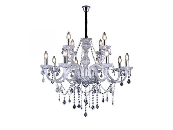 LUSTRE DE CRISTAL TASCHIBRA GLAM TRANSPARENTE 12XE14