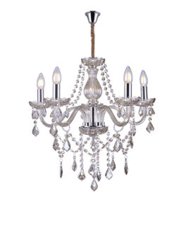 LÁMPARA CRISTAL TASCHIBRA GLAM COGNAQUE 5XE14