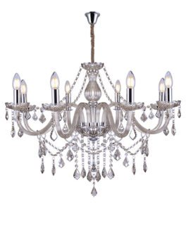 LÁMPARA DE CRISTAL TASCHIBRA GLAM COGNAQUE 8XE14