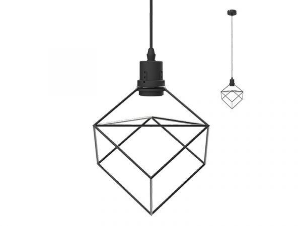 COLGANTE TASCHIBRA CUBE NEGRO 1XE27 - Imagen 2