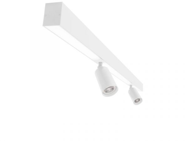 SPIRE LUZ LED LINEAL 40W 6500K SUPERPOSICIÓN + 2 SPOT MR 11 SIN LÁMPARA BLANCA - Imagen 2
