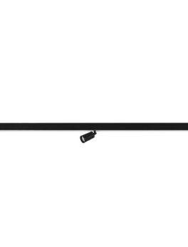 SPIRE LUZ LED LINEAL 60W 6500K SUPERPOSICIÓN + 3 SPOT MR 11 SIN LÁMPARA NEGRO MATE