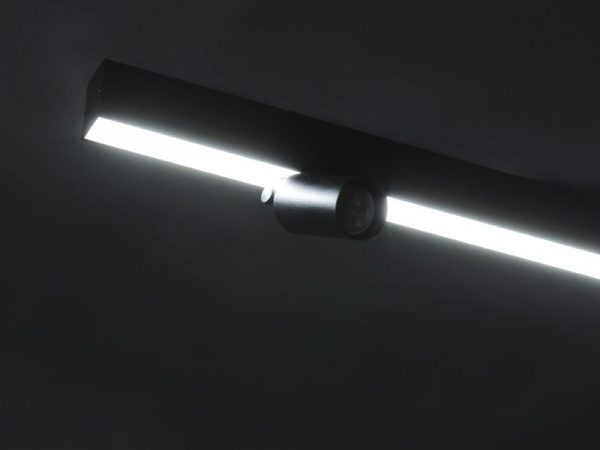 SPIRE LUZ LED LINEAL 60W 6500K SUPERPOSICIÓN + 3 SPOT MR 11 SIN LÁMPARA NEGRO MATE - Imagen 8
