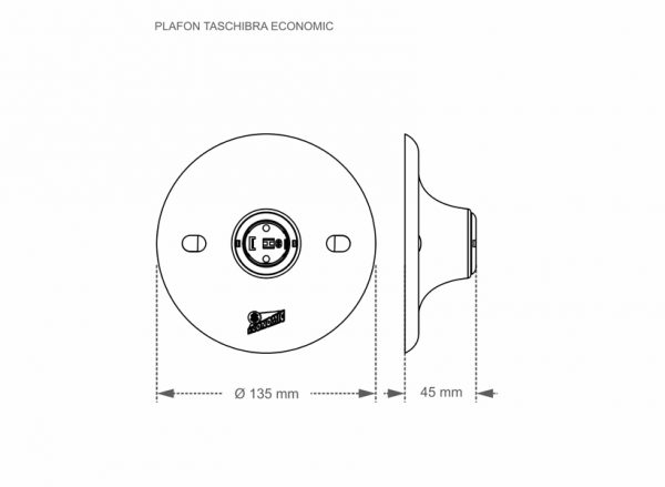 PLAFÓN ECONÓMICO E-27 PLÁSTICO SACO BLANCO - Imagen 5