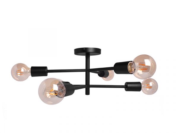PLAFON TASCHIBRA CHOICE 6XE27 NEGRO MATE - Imagen 3