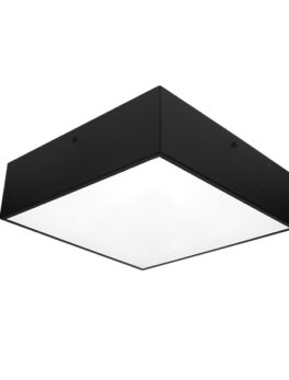 PLAFON QUADRA 4XE27 NEGRO MATE