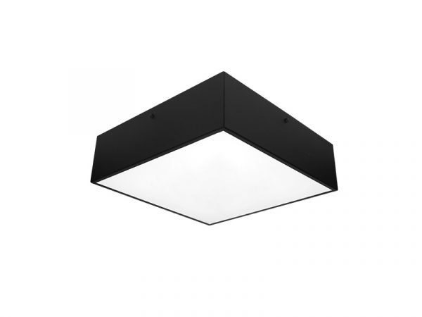 PLAFON QUADRA 4XE27 NEGRO MATE
