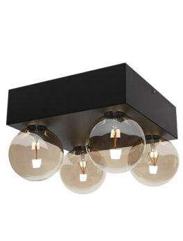 PLAFON TASCHIBRA SEASONS 4XE27 NEGRO MATE