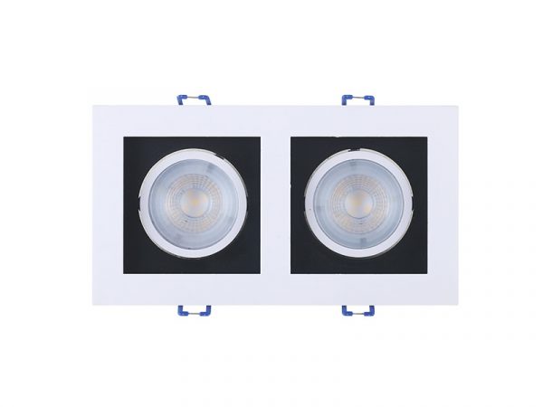 SPOT MARCO EMPOTRAR CUADRADO LED 2XMR16 10W 6500K - Imagen 3
