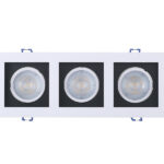 SPOT MARCO EMPOTRAR CUADRADO LED 3XMR16 15W 3000K
