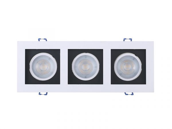 SPOT MARCO EMPOTRAR CUADRADO LED 3XMR16 15W 3000K