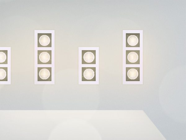 SPOT MARCO EMPOTRAR CUADRADO LED 3XMR16 15W 3000K - Imagen 5