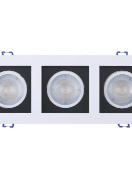 SPOT MARCO EMPOTRAR CUADRADO LED 3XMR16 15W 6500K