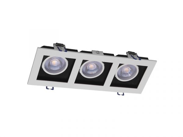 SPOT MARCO EMPOTRAR CUADRADO LED 3XMR16 15W 6500K - Imagen 2
