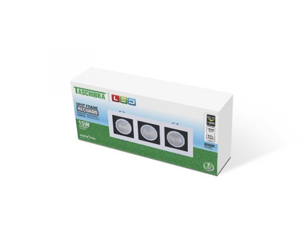SPOT MARCO EMPOTRAR CUADRADO LED 3XMR16 15W 6500K - Imagen 7