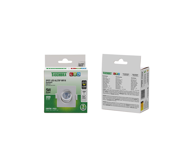 ALLTOP Foco EMPOTRAR CUADRADO LED MR16 5W 4000K 38º - Imagen 4
