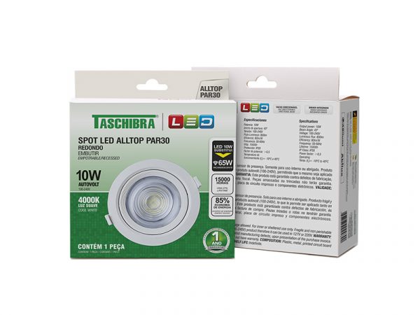 SPOT REDONDO EMPOTRAR ALLTOP LED PAR30 10W 4000K 45º - Imagen 2