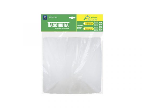 PLAFON SOLARI E-27 CUADRADO SACO PLAST BLANCA - Imagen 2