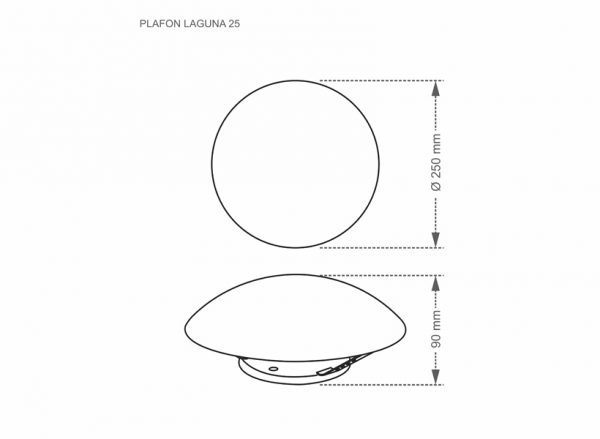 PLAFON REDONDO LAGUNA 25CM VIDRIO MURANO 1XE27 BLANCO - Imagen 2