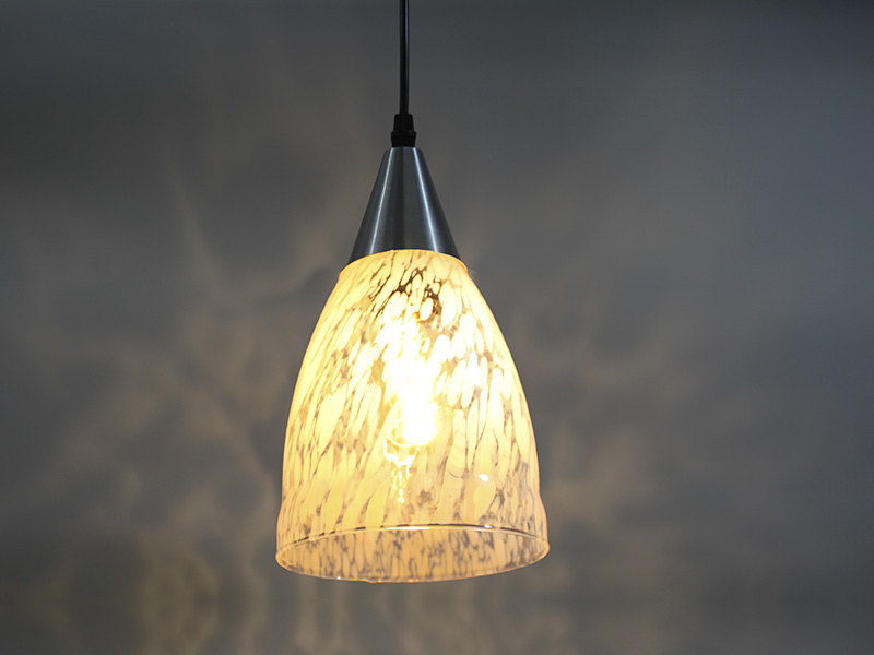 TASCHIBRA COLGANTE VICENZA LISO TRANSPARENTE+LECHOSO 1XE27 PLATA - Imagen 3