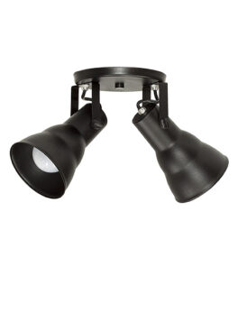 SPOT TASCHIBRA CIRCULAR HOL 2XE27 NEGRO MATE