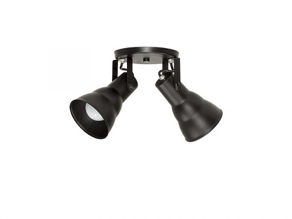 SPOT TASCHIBRA CIRCULAR HOL 2XE27 NEGRO MATE