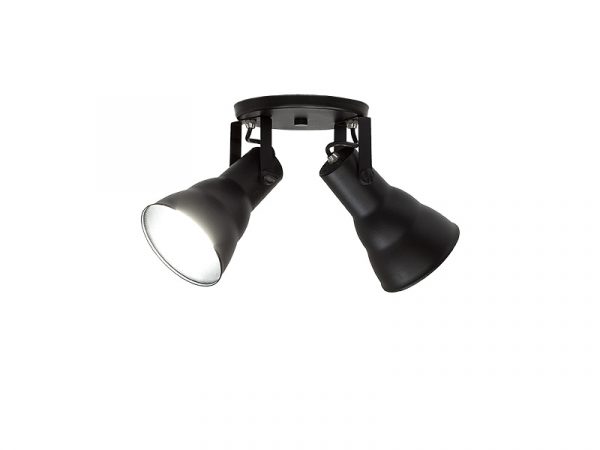 SPOT TASCHIBRA CIRCULAR HOL 2XE27 NEGRO MATE - Imagen 2