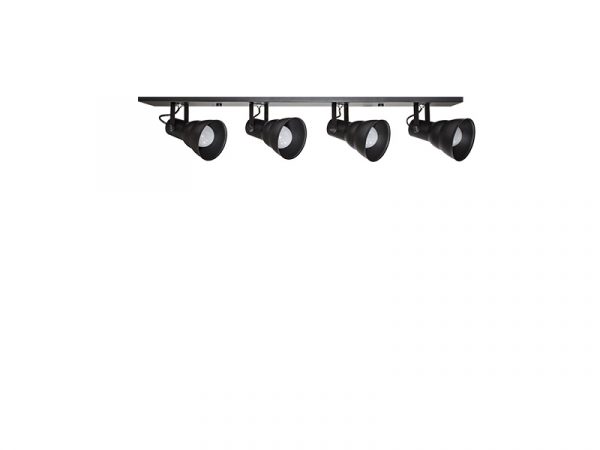SPOT TASCHIBRA LINEAR HOL 4XE27 NEGRO MATE