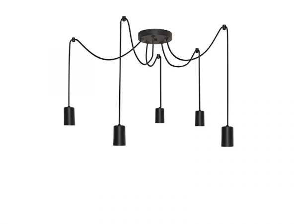 COLGANTE TASCHIBRA LÁGRIMAS 5XE27 NEGRO