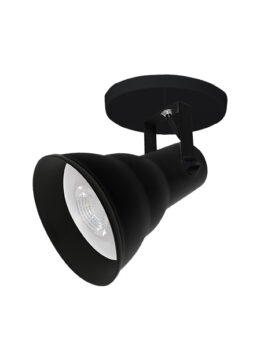 SPOT TASCHIBRA CIRCULAR HOL 1XE27 PAR30 NEGRO MATE
