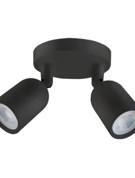 SPOT LED DIRECTO MR16 BASE CIRCULAR 2X4W 6500K NEGRO