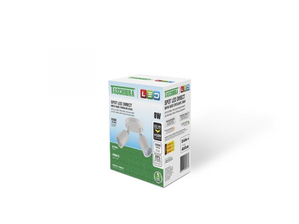 SPOT LED DIRECTO MR16 BASE CIRCULAR 2X4W 6500K BLANCO - Imagen 2