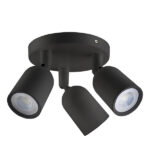 SPOT LED DIRECTO MR16 BASE CIRCULAR 3X4W 6500K NEGRO