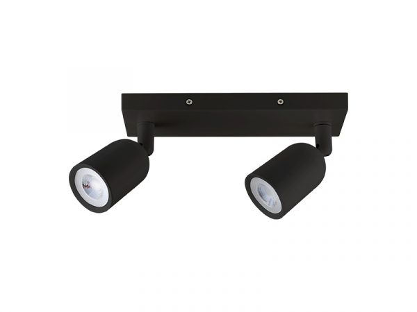 SPOT LED DIRECTO MR16 BASE LINEAL 2X4W 3000K NEGRO