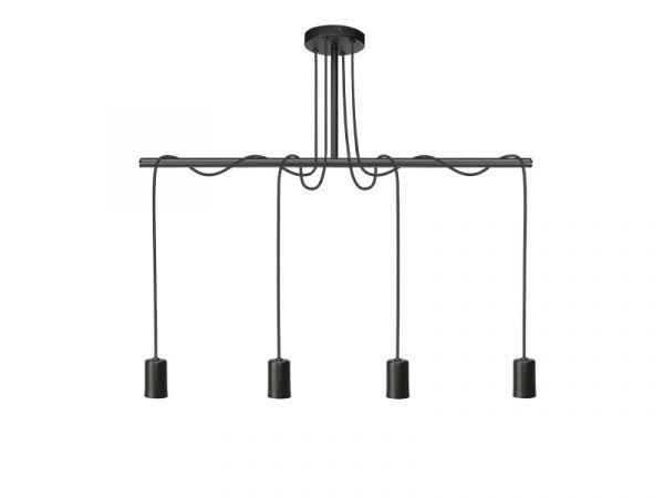 COLGANTE TASCHIBRA LÁGRIMAS LINEAL 4XE27 NEGRO MATE