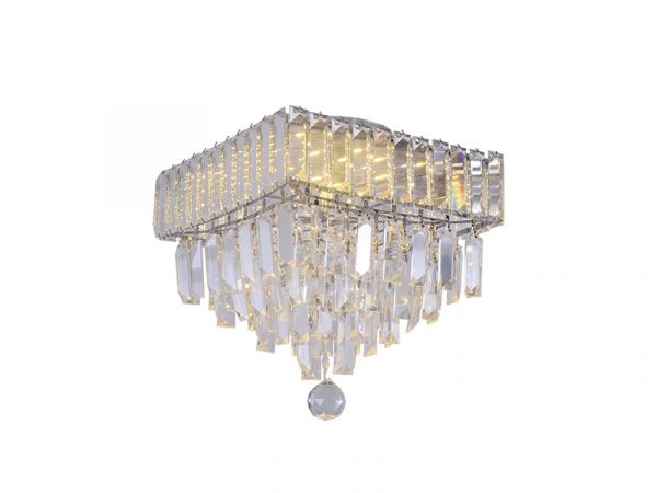 COLGANTE CUADRADO TASCHIBRA/PLAFON DUET 300 CRISTAL TRANSPARENTE 4XG9