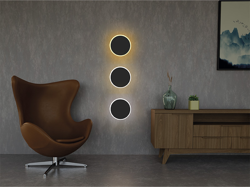 ARANDELA LED TASCHIBRA ÓPTICA CÍRCULO ONTW 6W NEGRO - Imagen 6