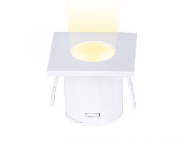 Foco LED para mueble PIK CUADRADO 1W 3000K BLANCO 2PZS - Imagen 3