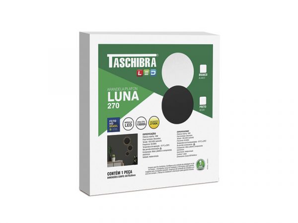 ARANDELA/PLAFON TASCHIBRA LUNA 270 10W 2700K LED NEGRO MATE - Imagen 7