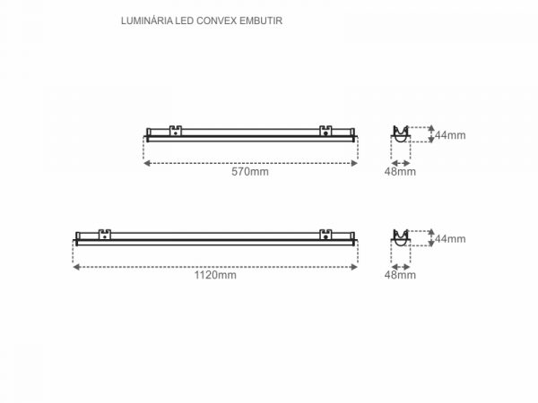 LUZ DE PERFIL LED CONVEXO PRO 56 16W EMPOTRADO 6500K BLANCO - Imagen 7