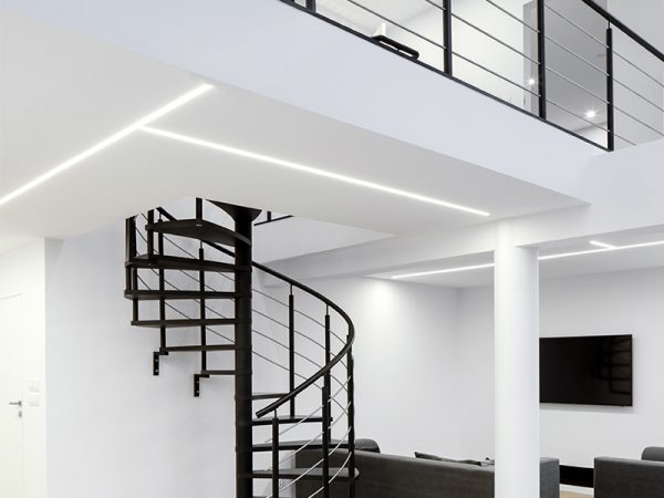 LUZ DE PERFIL LED CONVEXO PRO 111 34W EMPOTRADO 6500K NEGRO MATE - Imagen 5