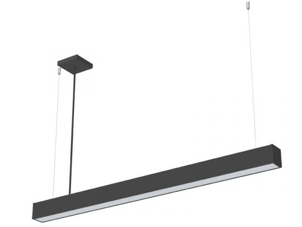 KIT COLGANTE PARA LUZ LED VECTORIAL LINEAL NEGRA