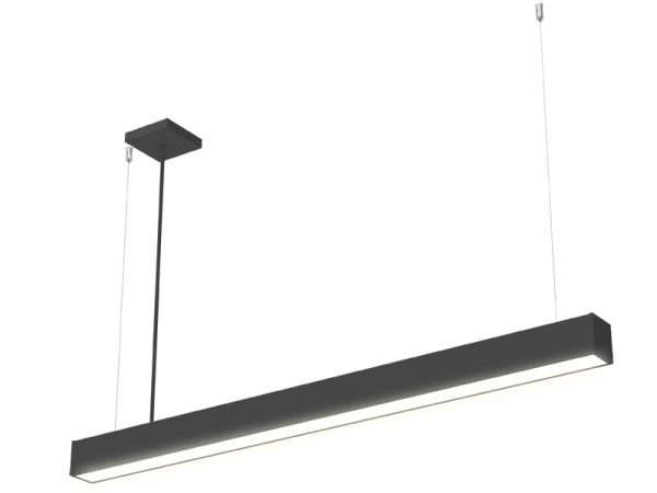 KIT COLGANTE PARA LUZ LED VECTORIAL LINEAL NEGRA - Imagen 2