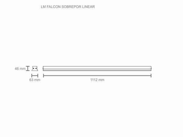 LUZ LED FALCON BAJO LINEAL LT 42W 5000K BLANCO - Imagen 2