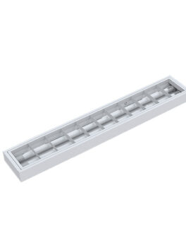 CANAL ATELA REVESTIMIENTOS BAJO/EMB PERFIL T 62CM RET 2XT8 BLANCO ALETAS